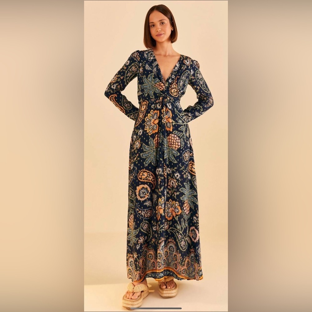 FARM Rio Long Dress Size S - Picture 2 of 12